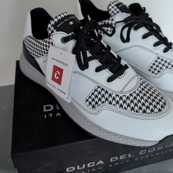 NWT Duca Del Cosma Pagani Black and White sneakers - Picture 2 of 7